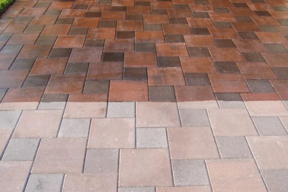 Before and After Brick Paver Sealing